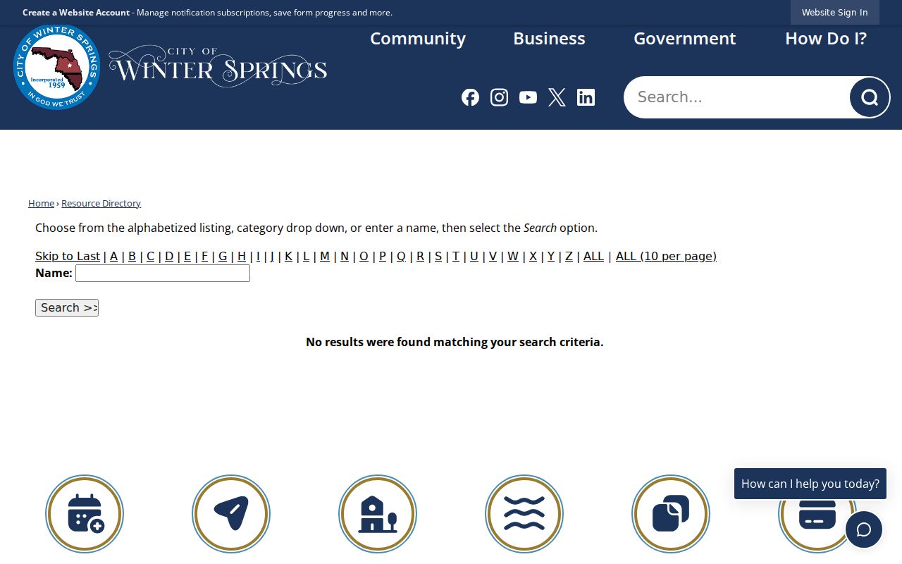 Winter Springs neighbors and public business directory contacts