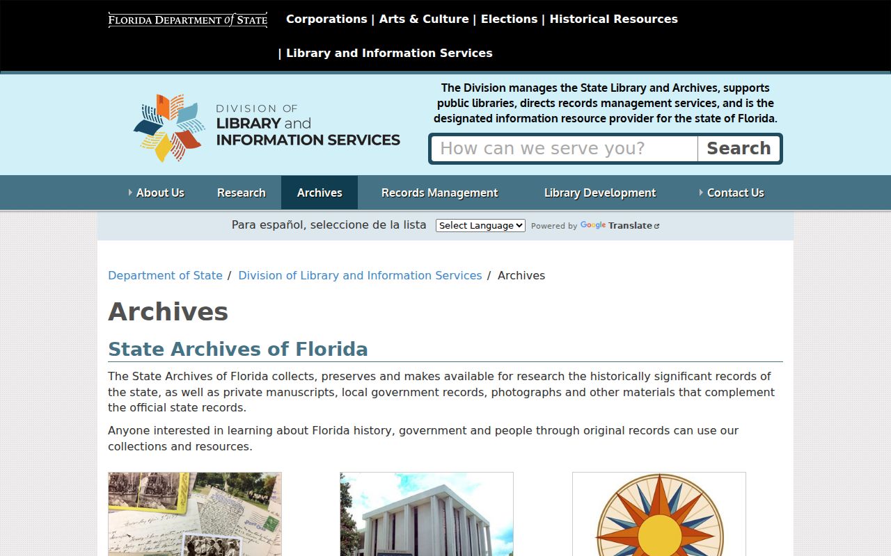 Winter Springs previous residents research at the State Archives of Florida